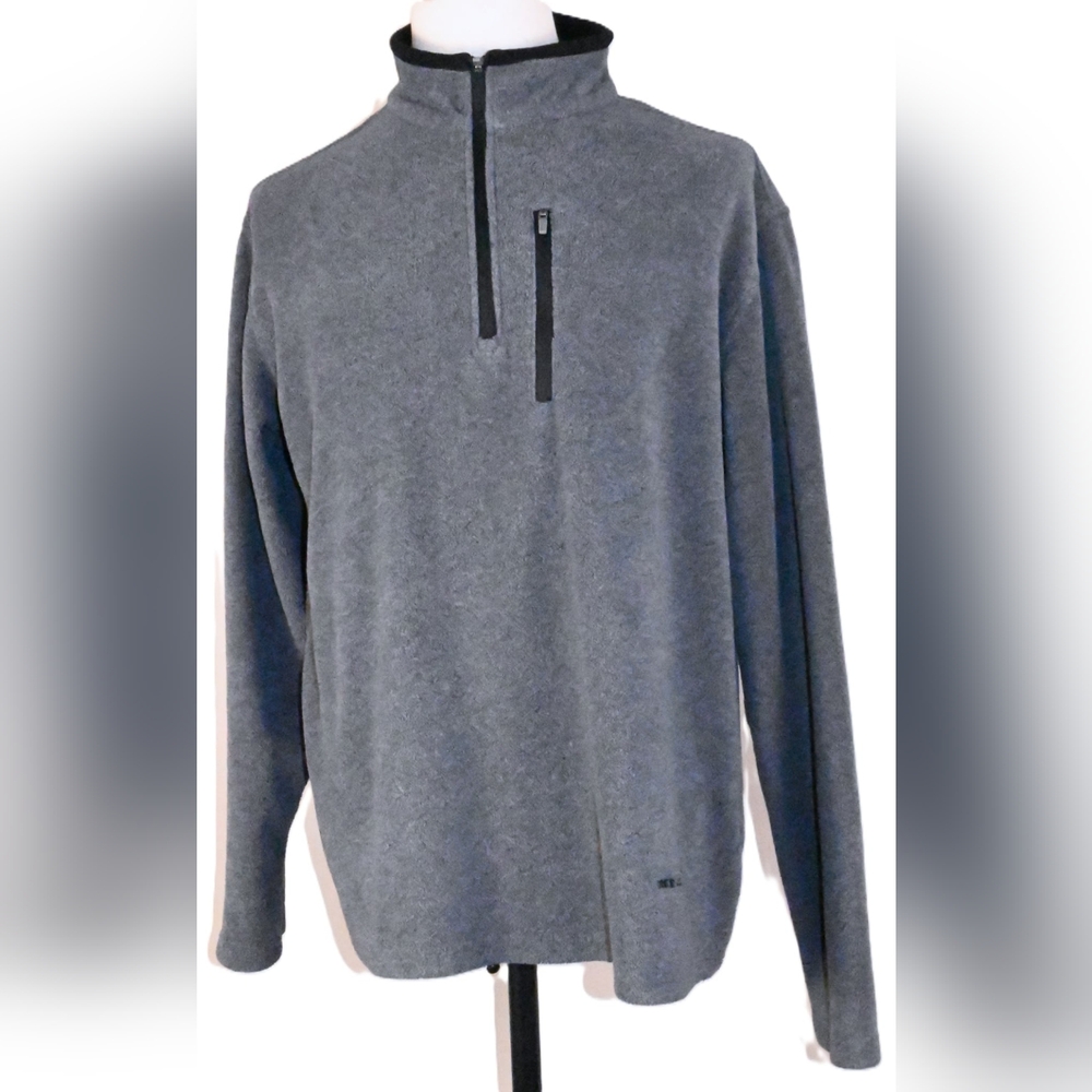 Vintage 3/4 Zip Pullover Men's Fleece Size L, With Chest Pocket, Logo.
